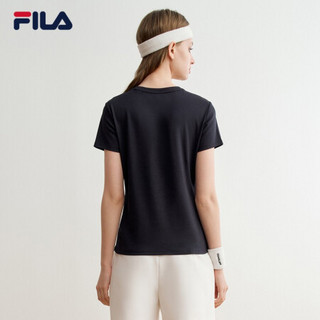 FILA 斐乐官方女子短袖T恤  2020夏季新款时尚潮流LOGO短袖T 传奇蓝-NV 175/92A/XL