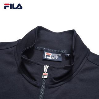 FILA 斐乐官方 男子针织外套 2020夏季新款潮流运动长袖针织上衣 传奇蓝-NV 175/96A/L