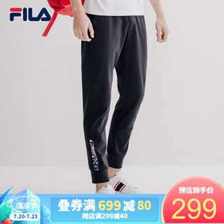 FILA（斐乐）官方男针织长裤2020新款休闲运动裤男士裤子 传奇蓝-NV 175/84A/L