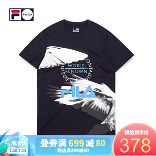 FILA FUSION x Staple斐乐男子短袖2020夏季新品潮流时尚短T男 传奇蓝-NV 170/92A/M