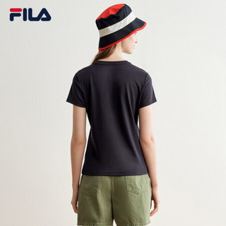 FILA 斐乐官方 女子短袖T2020夏季新品JAGGER潮流T时尚白搭T恤女 传奇蓝-NV 165/84A/M