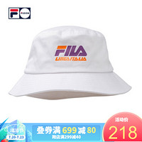 FILA FUSION 斐乐 情侣圆帽 2020夏季新款街头时尚百搭ins圆帽 标准白-WT(57cm) XS