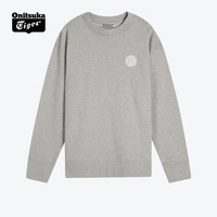 Onitsuka Tiger鬼塚虎休闲卫衣长袖T恤圆领 男女2183A491-011 灰色 M