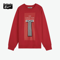 Onitsuka Tiger鬼塚虎卫衣圆领时尚简约男女 2183A440-314 红色 S