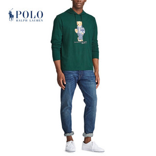 Ralph Lauren/拉夫劳伦男装 2020年春季Polo 小熊连帽T恤11953 300-绿色 M