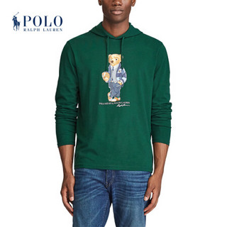 Ralph Lauren/拉夫劳伦男装 2020年春季Polo 小熊连帽T恤11953 300-绿色 M