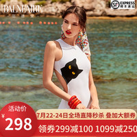 范德安（BALNEAIRE）泳衣 女性感时尚连体泳衣 卡通印花显瘦遮肚沙滩度假女士泳装 图片色 XL