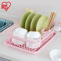 爱丽思IRIS 厨房家用双层漏盘洗水果沥水篮 塑料洗菜盆KM-25AG