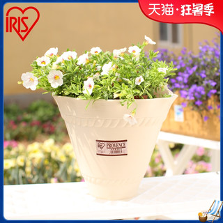 爱丽思IRIS 园艺壁挂圆形花盆加厚壁厚环保塑料盆栽可挂花盆7/8号