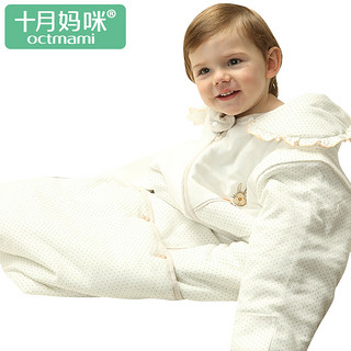 十月妈咪 婴儿睡袋四季棉质 柔软舒适透气可爱新生儿宝宝防踢被