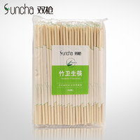 双枪 SUNCHA无漆无蜡方便筷一次性竹筷子酒店家庭用竹卫生快餐筷子套装