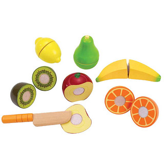 Hape鲜果上市3岁+儿童厨房套装水果切切乐蔬菜男女孩木过家家玩具