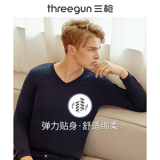 THREEGUN 三枪 21829A1 男士V领秋衣