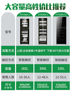 康宝官方消毒柜家用立式厨房碗筷双门大容量商用饭店餐具消毒碗柜