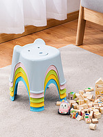 茶花塑料儿童卡通小板凳加厚防滑幼儿园家用可爱简约凳子单个装