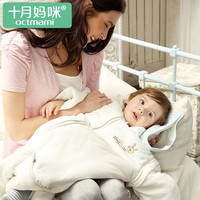 会员专享十月妈咪新生儿可爱卡通婴儿枕头纯棉可哺乳防偏头枕头
