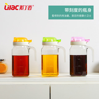 Lilac 紫丁香 玻璃油壶防漏家用倒酱油瓶醋壶套装厨房塑料调味瓶香油瓶罐大小号