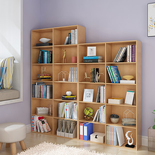 好事达落地简易书架自由组合家用单个小木柜子收纳柜飘窗台置物架