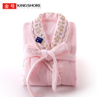 金号 KINGSHORE纯棉浴衣/浴袍/家居服 全棉毛巾料系带式柔软吸水 男女款式