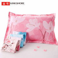 金号纯棉大枕套两只 全棉枕头套枕芯套一对装 宽边信封款式 包邮