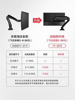 Loctek乐歌双屏显示器支架旋转桌面升降液晶电脑显示屏架底座挂架