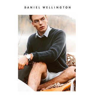 Daniel Wellington DanielWellington丹尼尔惠灵顿 dw手表男 40mm织纹玫瑰金石英男表