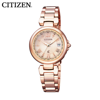 CITIZEN 日本官方正品玫瑰金潮流光动能电波明星同款女表EC1032