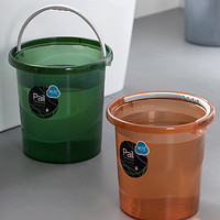 CHAHUA 茶花 透明手提水桶家用大号加厚洗衣桶储水桶洗车圆桶塑料桶洗衣桶