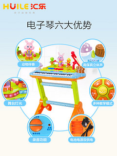 汇乐玩具 汇乐669多功能儿童初学者益智音乐电子琴钢琴乐器玩具女孩1-3-6岁