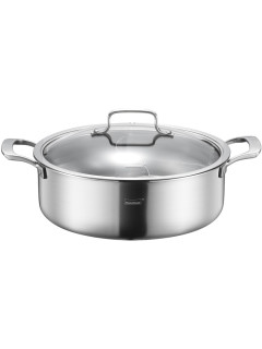 Momscook 慕厨 304不锈钢火锅盆家用鸳鸯锅电磁炉通用汤锅两用4-6 5-8人