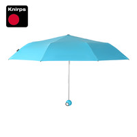 Knirps手动三折折叠伞女涂层防晒遮阳伞防紫外线黑胶伞晴雨两用伞