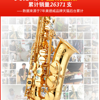 美德威降E调中音萨克斯风儿童初学者大众西洋管乐器大全saxophone