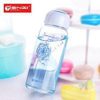 GIANXI 捷安玺 天喜玻璃杯便携可爱韩国创意茶杯学生透明水瓶家用女杯子儿童水杯