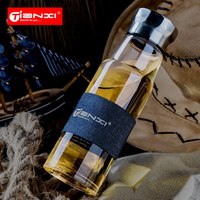 天喜玻璃杯 便携水杯带盖耐热杯子创意单层透明泡茶杯加厚随手杯