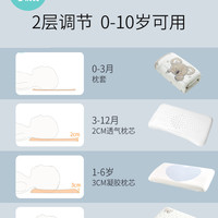 可优比婴儿枕头0-1-3-10宝宝定型枕儿童四季通用记忆棉小孩幼儿枕