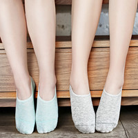 梦娜女棉袜子船袜韩国浅口低帮硅胶防滑日系可爱短袜隐形春秋薄款