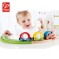 Hape火车轨道观光火车1岁+儿童益智玩具宝宝婴幼儿木质模型套装