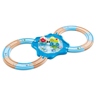 Hape火车轨道海底世界套3岁+儿童益智玩具宝宝幼儿木质模型套装