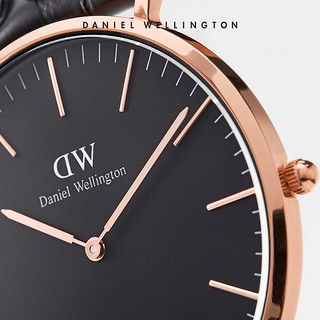 Daniel Wellington DanielWellington  dw手表情侣表黑色男女皮带腕表 官方正品