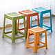 茶花塑料凳子高脚凳加厚家用客厅餐厅防滑餐桌凳折叠椅子便携式