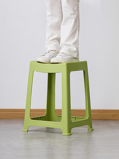 CHAHUA 茶花 塑料凳子高脚凳加厚家用客厅餐厅防滑餐桌凳折叠椅子便携式