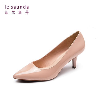 莱尔斯丹 le saunda 单鞋尖头猫跟女职业细跟婚鞋新娘鞋高跟鞋65001