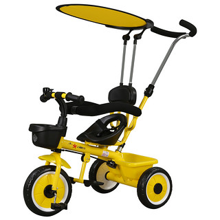 永久儿童手推三轮车带遮阳1-3-6岁宝宝小孩脚踏车子幼儿溜娃神器