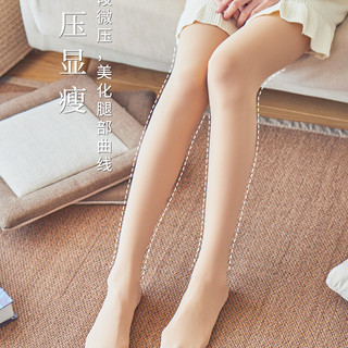 梦娜丝袜女春秋薄款连裤袜防勾丝天鹅绒打底袜长筒中厚光腿黑肉色