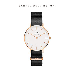 Daniel Wellington 丹尼尔惠灵顿 Dover Black 黑色织纹女表石英表 *2件