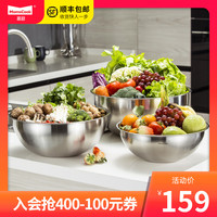 momscook慕厨 304不锈钢盆子加厚加深大圆盆和面打蛋沙拉料理汤盘