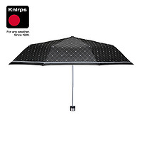 knirps德国三折折叠伞反光碰击布黑胶涂层防晒遮阳伞女晴雨两用