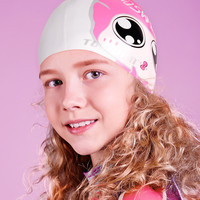 TOSWIM 拓胜 儿童泳帽男女童护耳宝宝防水可爱舒适不勒头硅胶游泳帽