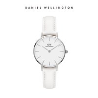Danielwellington丹尼尔惠灵顿 dw手表女 28mm白色皮革表带女表