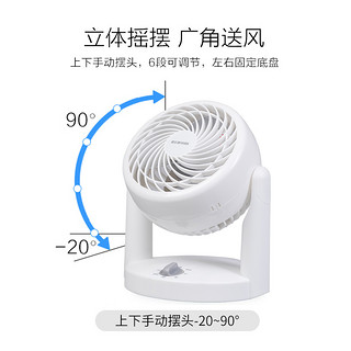 爱丽思IRIS日本迷你空气循环扇静音节能家用电风扇台式涡轮对流扇